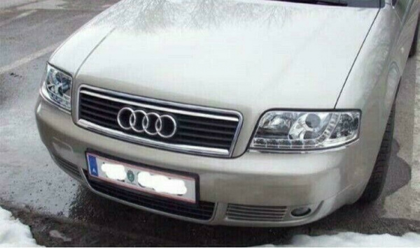LED Tagfahrlicht Design Scheinwerfer für Audi A6 4B 97-01 chrom
